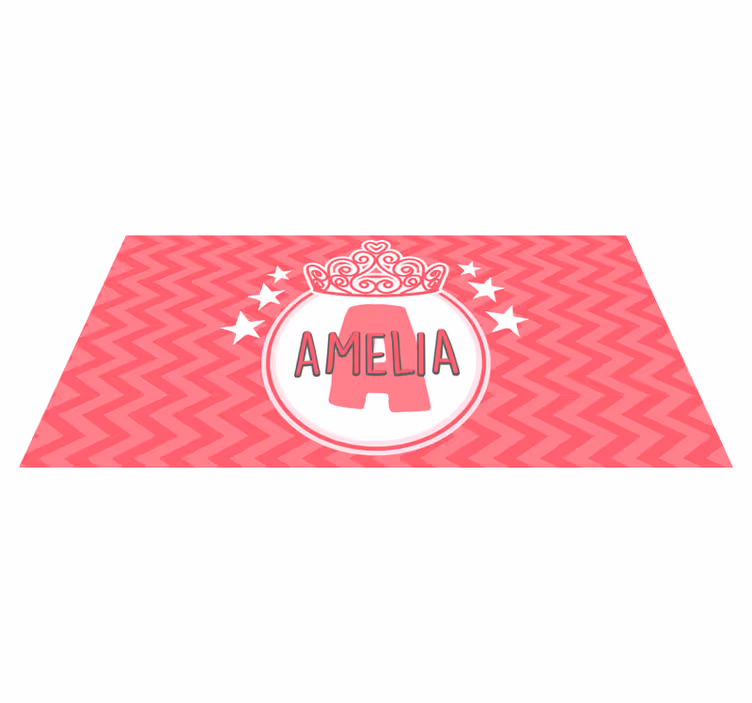 Tapete em vinil infantil emblema do nome da princesa - TenStickers