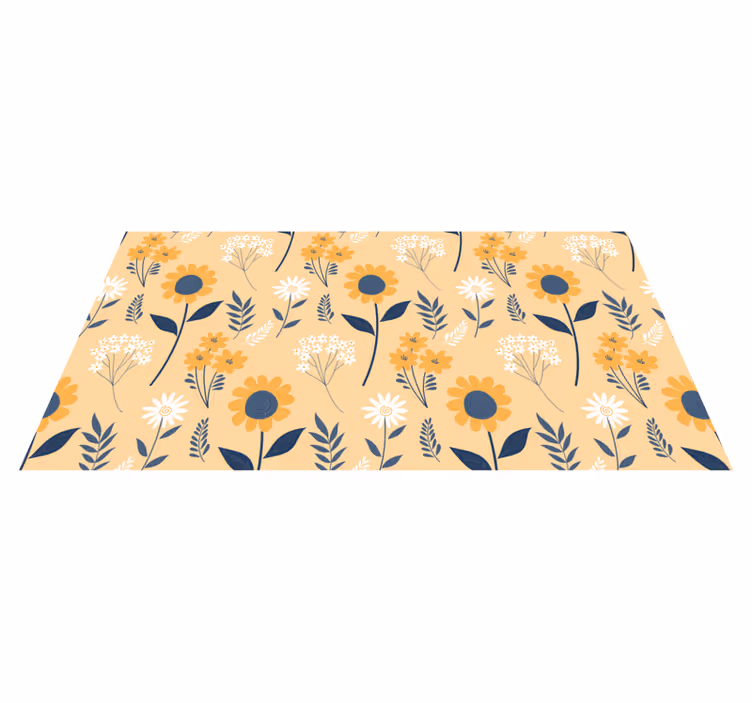 Tapete vinílico flores e plantas arranjo botânico alegre - TenStickers