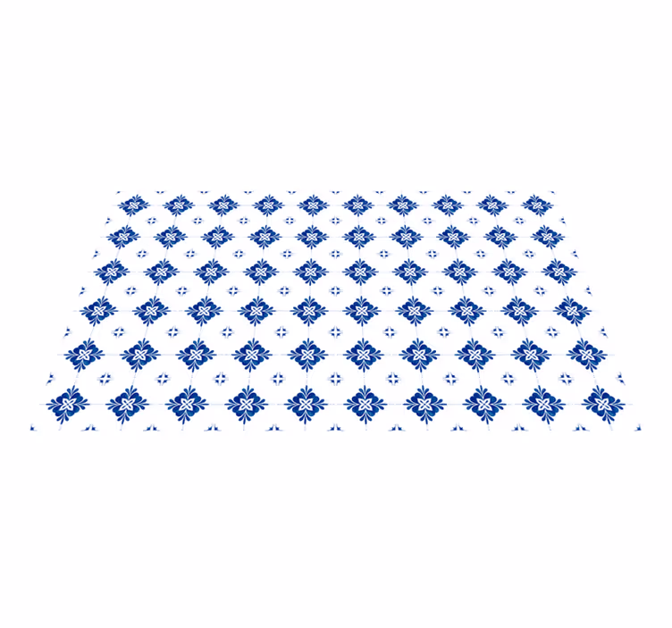 Ladrilhos de cozinha em azulejo azul vintage - TenStickers