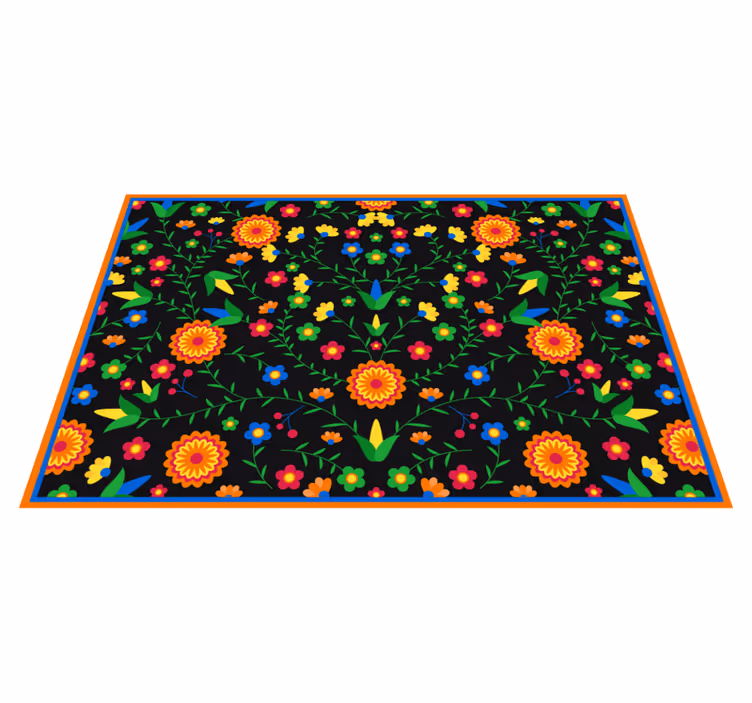 Tapete vinílico flores e plantas cores vibrantes motivo - TenStickers