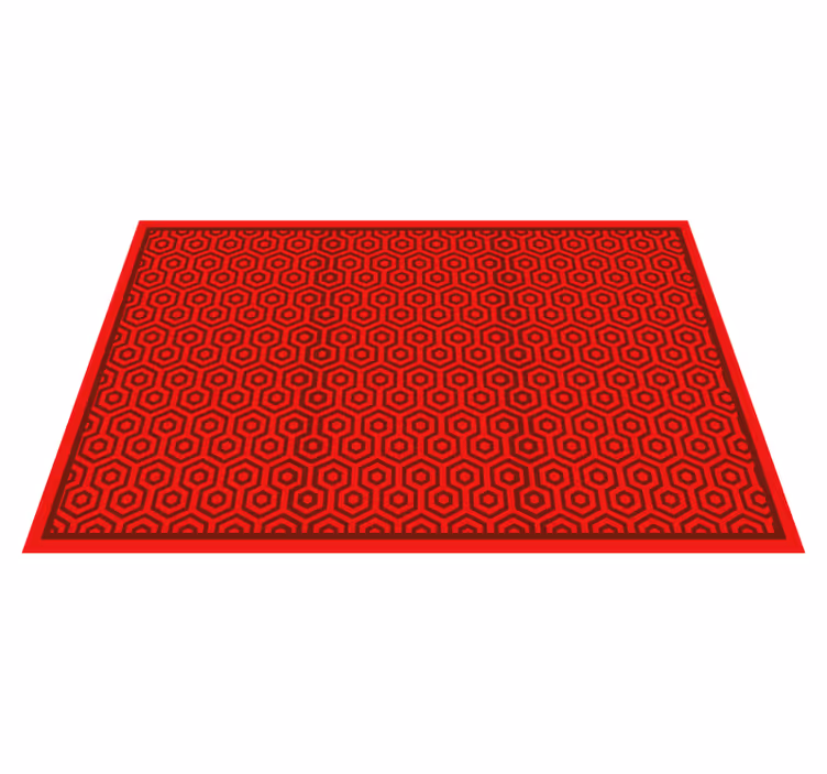 Tapete vinílico geométricas arranjo hexagonal vermelho - TenStickers