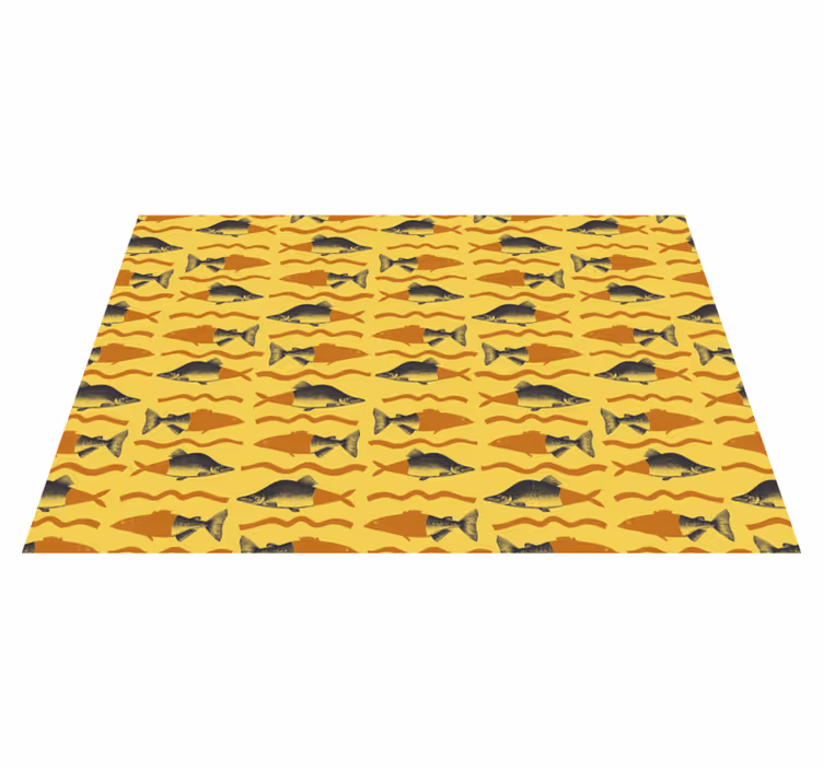Tapete vinílico de animais motivo de peixe amarelo - TenStickers