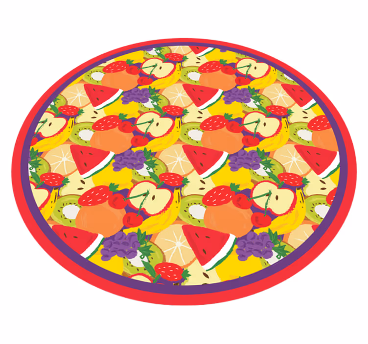 Tapete vinílico cozinha padrão de mistura de frutas - TenStickers