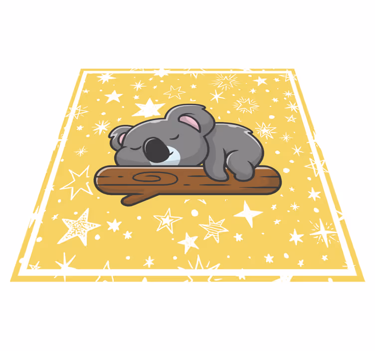 Coala adormecido no tapete animal de galho de árvore - TenStickers