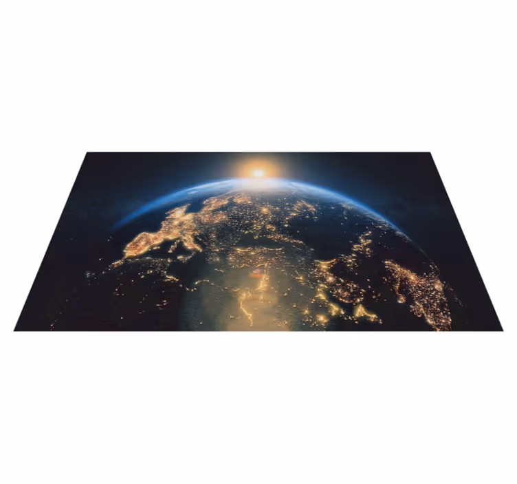 Tapete vinílico de mapa mundial terra vista de cima - TenStickers