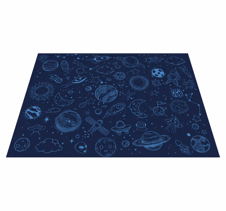 Tapete vinílico estrelas aventura cósmica azul - TenStickers
