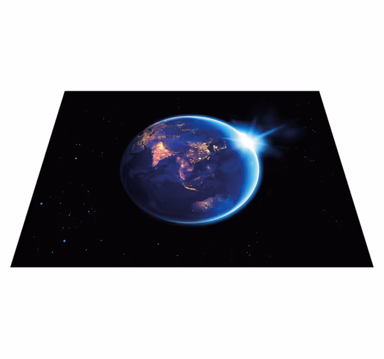 Tapete vinílico de mapa mundial vista do planeta terra - TenStickers