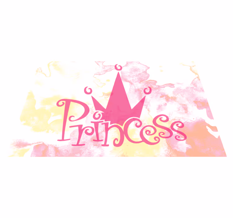Tapete vinílico para bebés tema de coroa de princesa - TenStickers