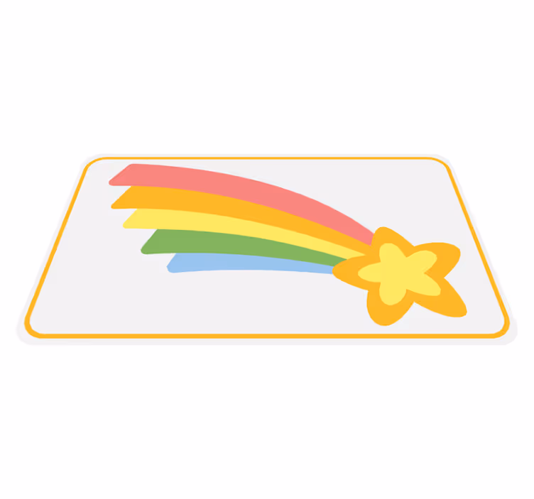 Tapete colorido de vinil com estrela arco-íris - TenStickers