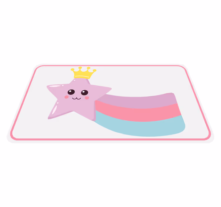 Tapete vinílico infantis pingente de coroa estrelada - TenStickers