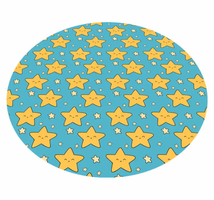 Tapete em vinil infantil padrão de estrela alegre - TenStickers