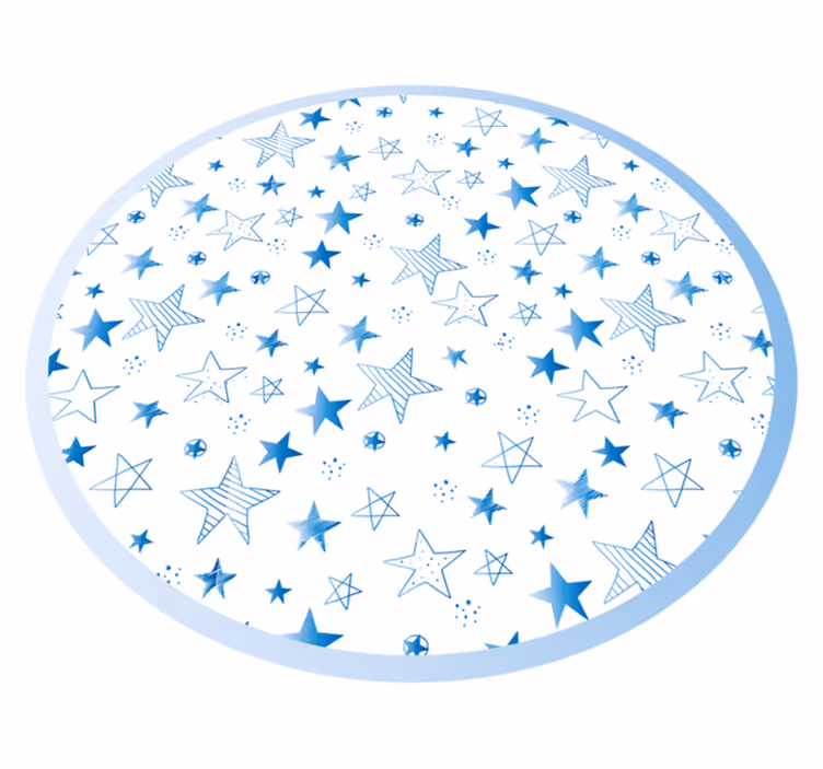 Tapete vinílico para bebés padrão azul estrelado - TenStickers