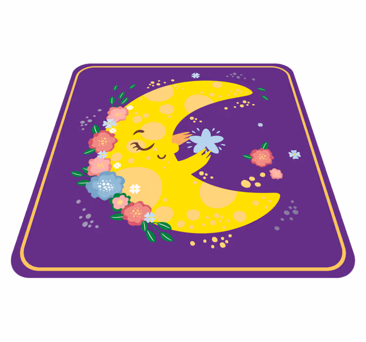 Lua e estrelas produtotapete de vinil quadrado - TenStickers
