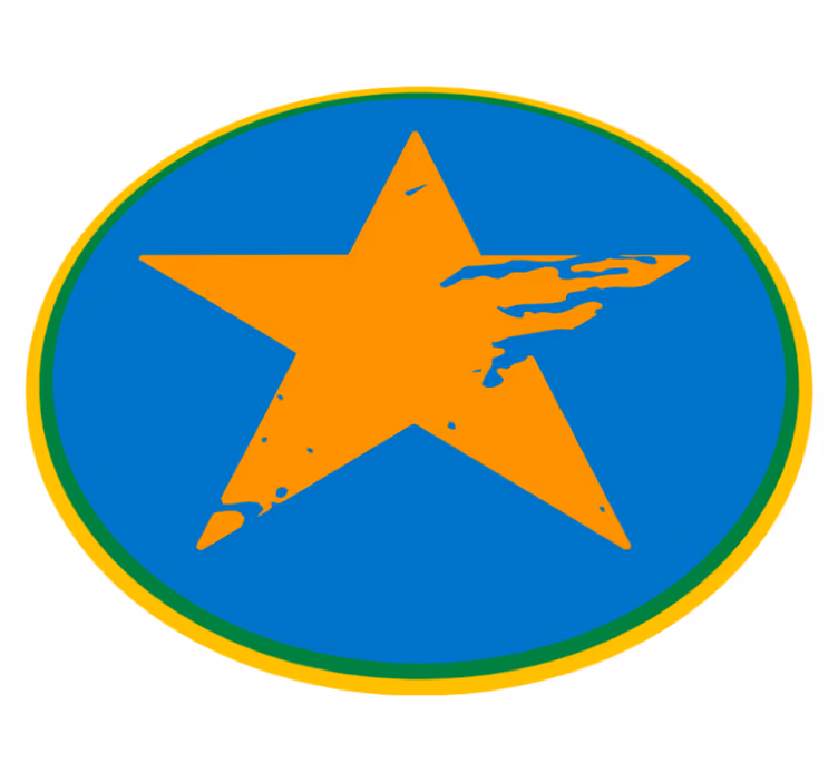 Tapete em vinil infantil sotaque de estrela azul - TenStickers