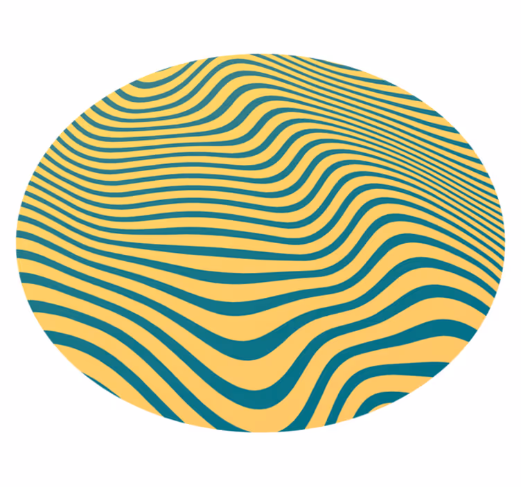 Tapete vinílico às risca conceito de linha curva - TenStickers