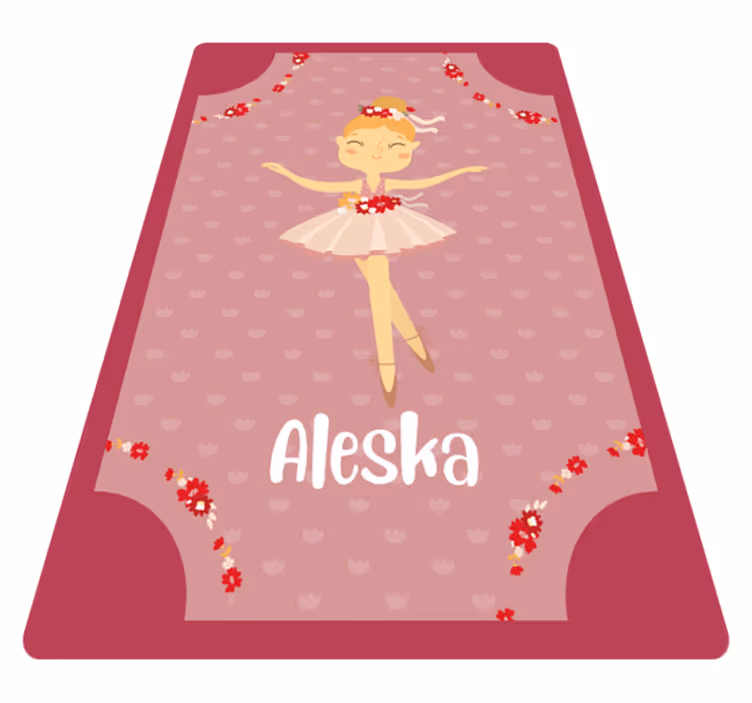Tapete vinílico com nome peça de bailarina - TenStickers