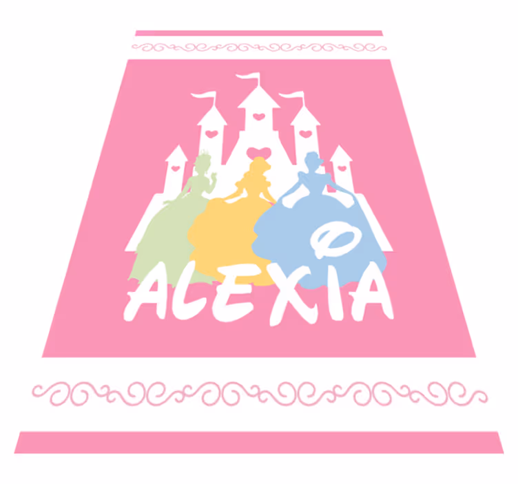 Tapete vinílico com nome castelo de conto de fadas - TenStickers