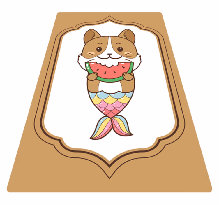Tapete vinílico de animais personagem sereia fofa - TenStickers