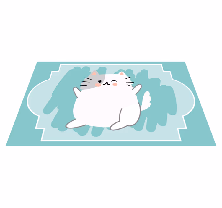 Tapete vinílico para bebés ilustração de gato fofo - TenStickers