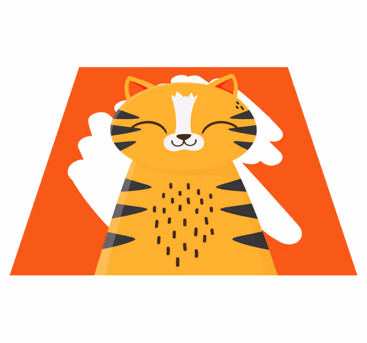 Tapete vinílico para bebés design de tigre feliz - TenStickers