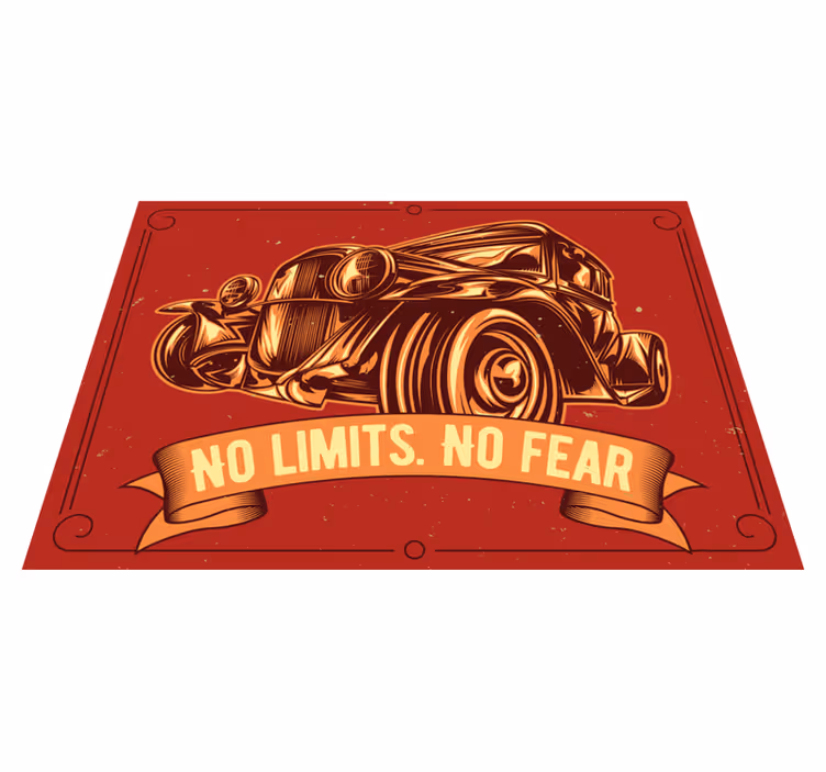 Tapete vinílico frases e textos ilustração de carro clássico - TenStickers