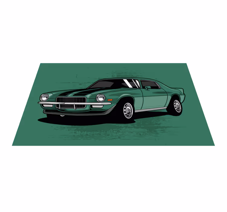 Tapete vinílico de estradas vista de carro clássico - TenStickers
