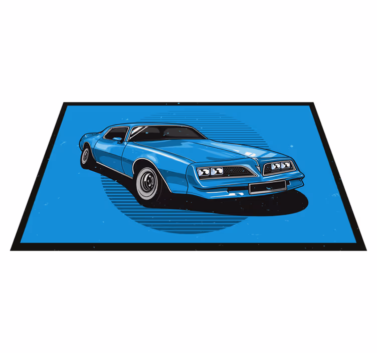 Tapete vinílico azul carro azul clássico - TenStickers
