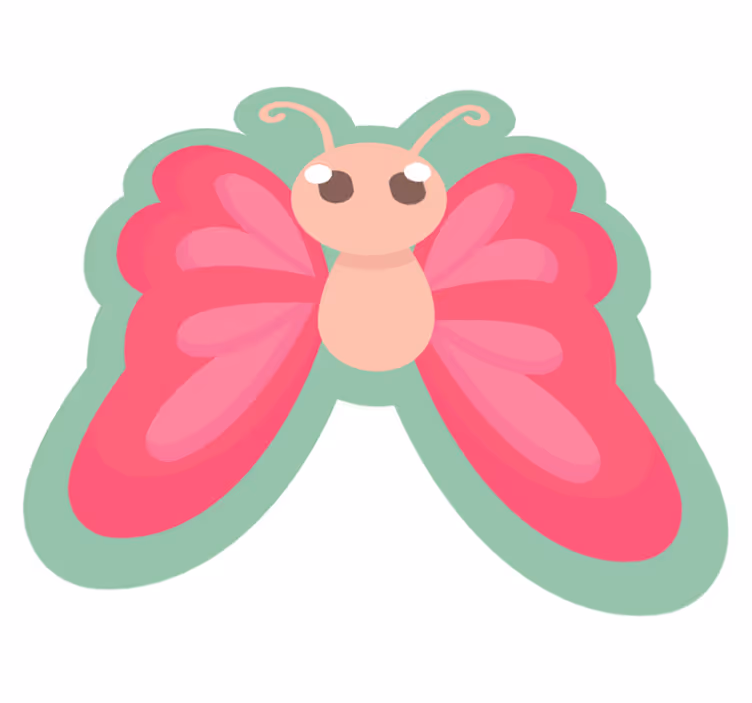 Tapete vinílico infantis fantasia de borboleta brilhante - TenStickers