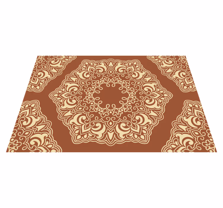 Tapete vinílico de mandala arranjo botânico complexo - TenStickers