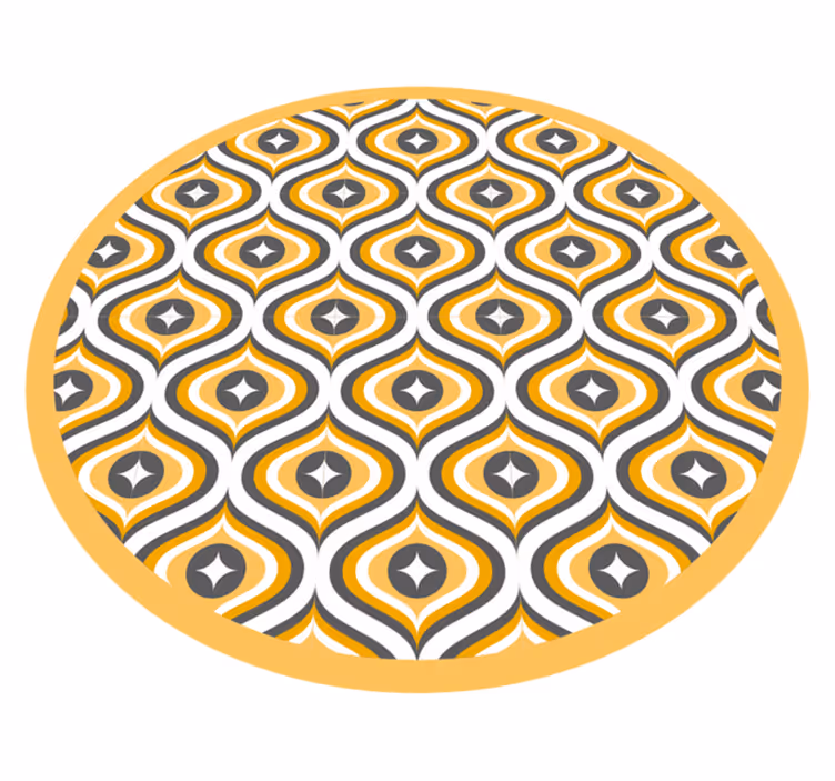 Tapete vinílico geométricas padrão de joias curvas - TenStickers
