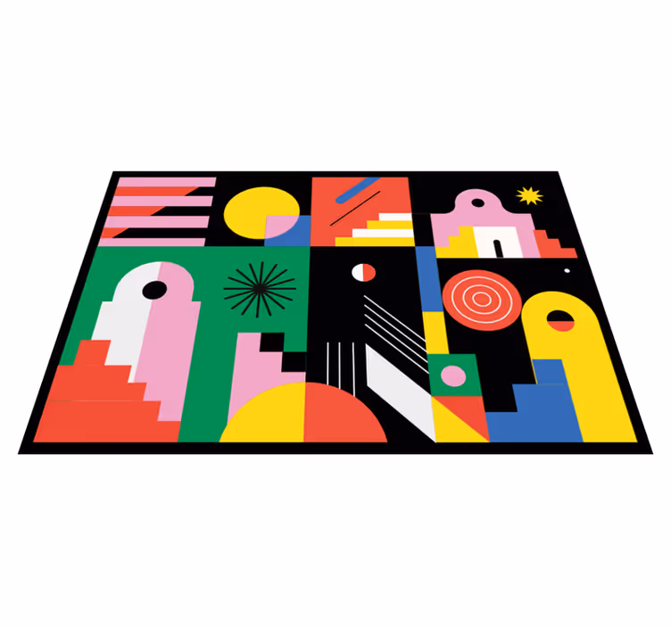 Tapete vinílico geométricas formas modernas e ousadas - TenStickers