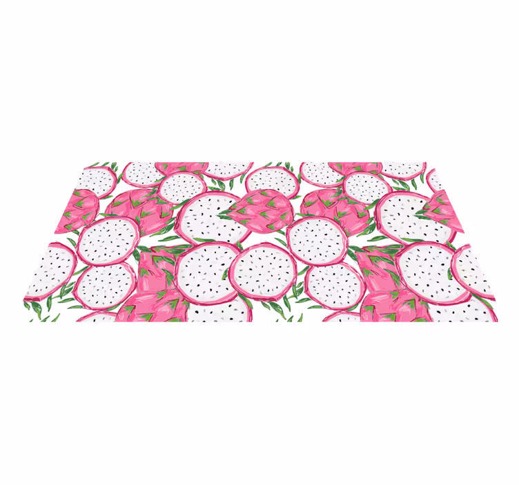 Tapete vinílico cozinha conceito de frutas tropicais - TenStickers