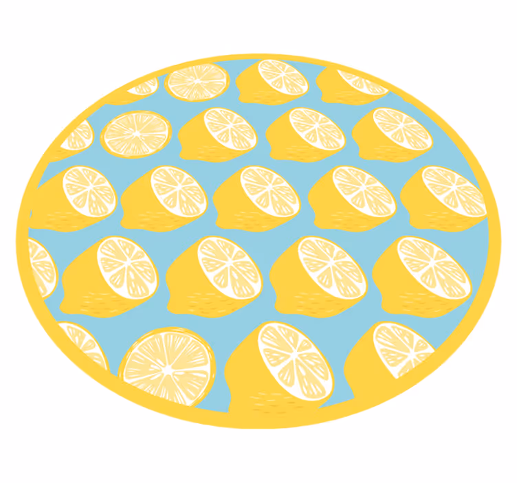 Tapete vinílico cozinha motivo de fatia de limão - TenStickers
