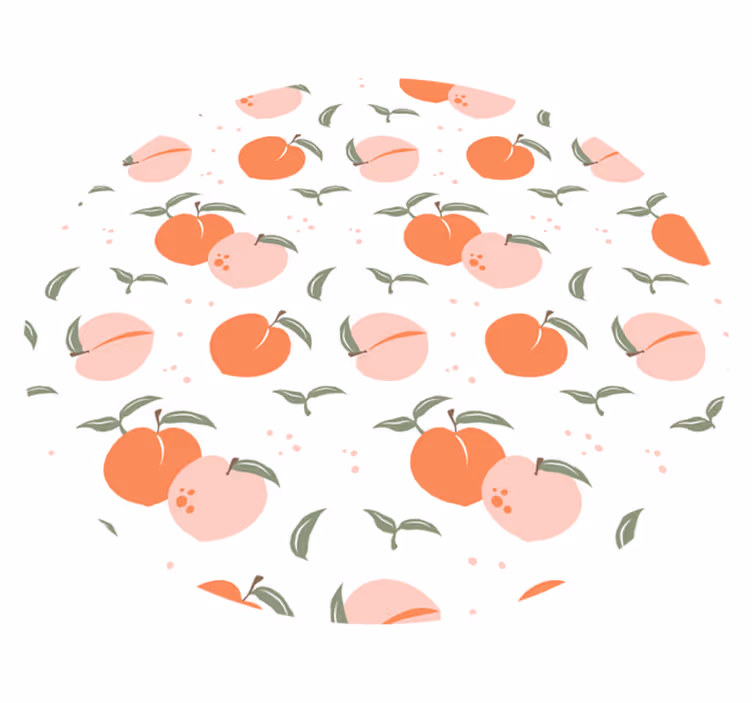 Tapete vinílico cozinha padrão de pomar de pessegueiros - TenStickers