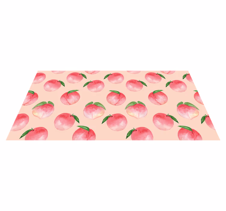 Tapete vinílico cozinha padrão de flor de pêssego - TenStickers