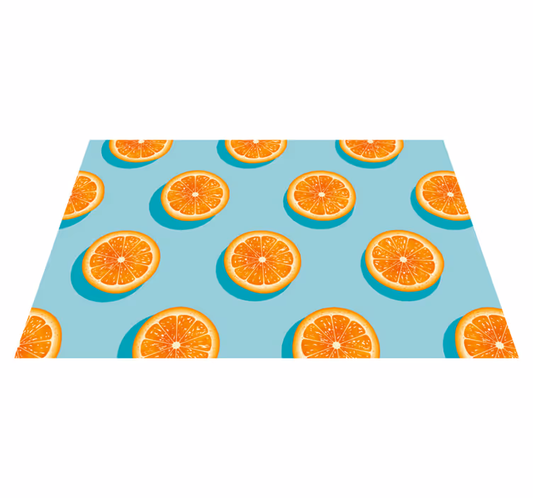 Tapete vinílico cozinha motivo de fatia cítrica - TenStickers