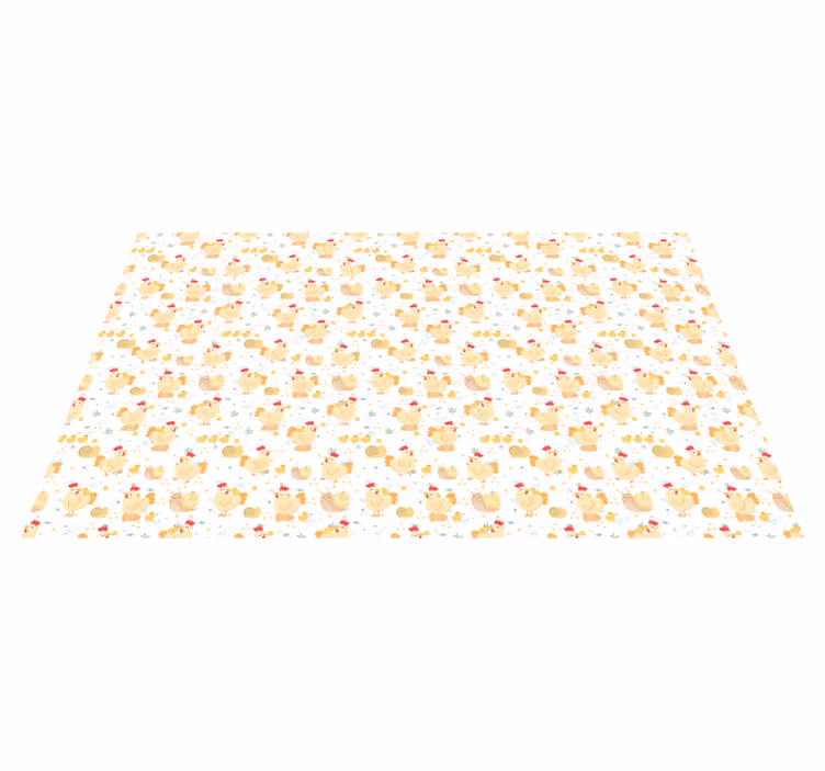 Tapete vinílico infantis motivo de pintinho fofo - TenStickers