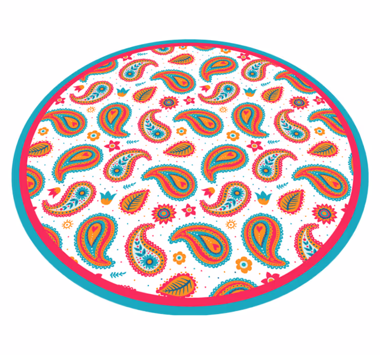 Tapete vinílico etnicas motivo paisley vibrante - TenStickers
