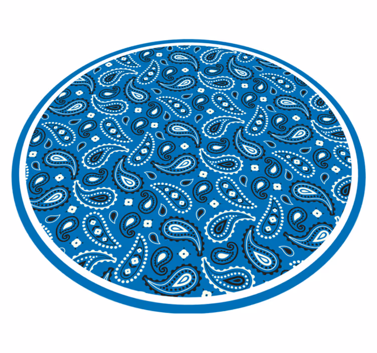 Tapete azul escuro com padrão bandana boho - TenStickers