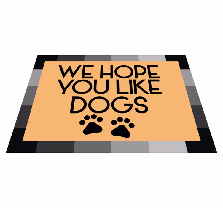 Tapete vinílico hall de entrada para quem ama cães - TenStickers