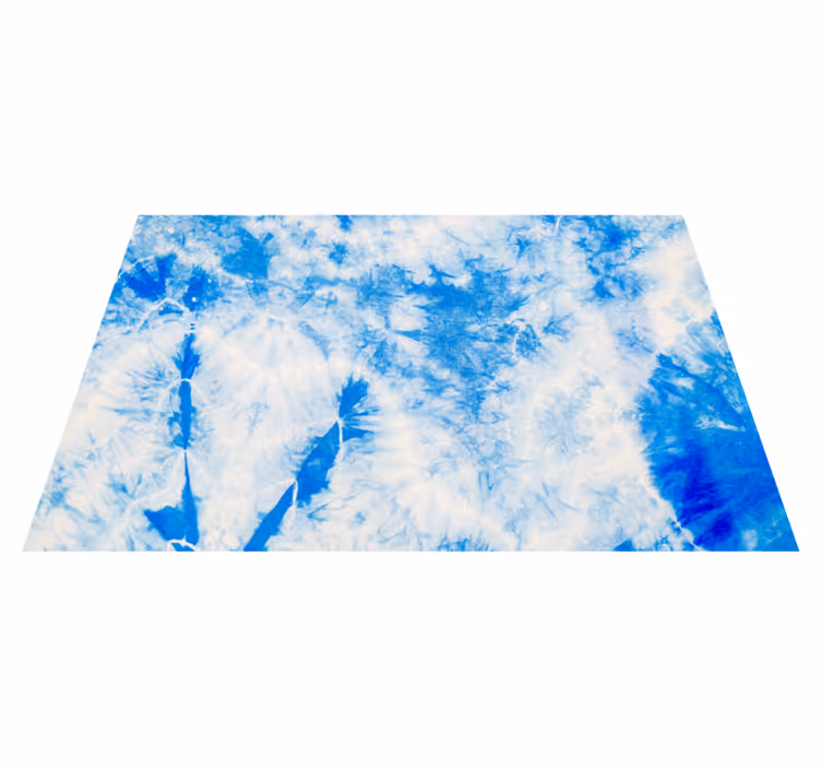 Tapete vinílico sala de estar tie-dye azul - TenStickers