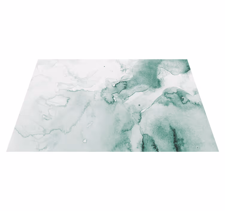 Tapete moderno aquarela branco e verde - TenStickers