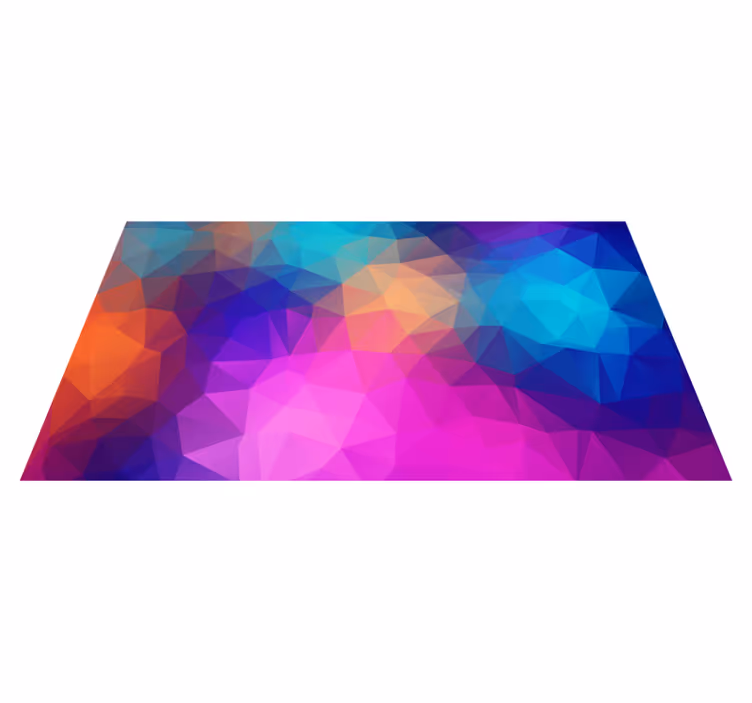 Tapete vinílico geométricas fusão colorida - TenStickers