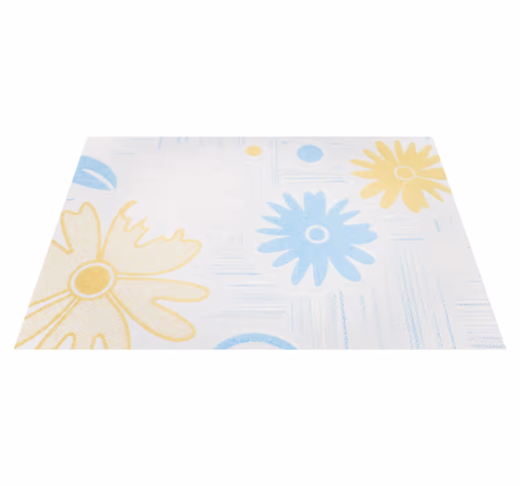 Tapete vinílico flores e plantas elementos florais - TenStickers