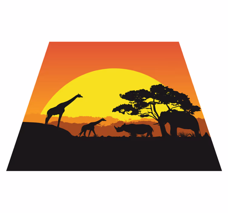 Tapete moderno de savana africana - TenStickers