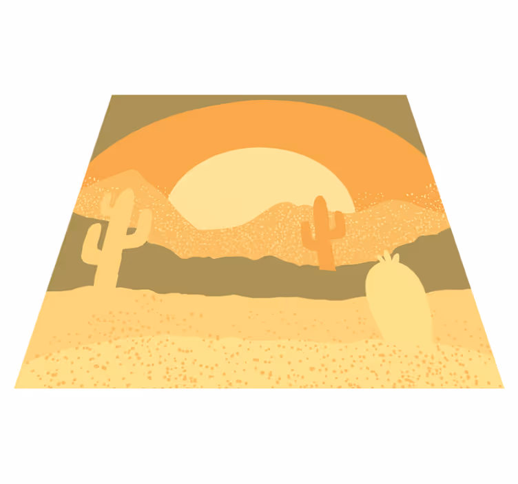 Tapete vinílico natureza paisagem do crepúsculo do deserto - TenStickers