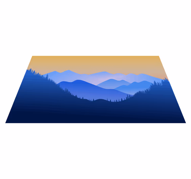 Tapete vinílico natureza horizonte montanhoso - TenStickers