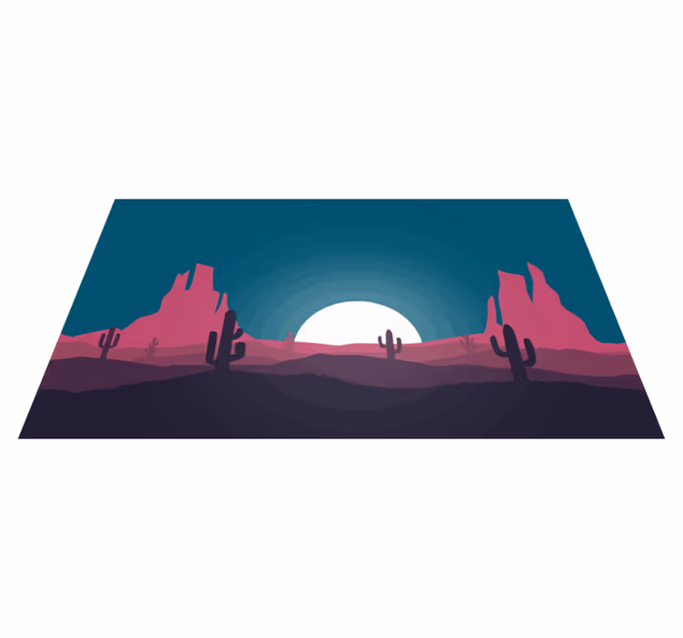 Tapete vinílico natureza cena do pôr do sol no deserto - TenStickers