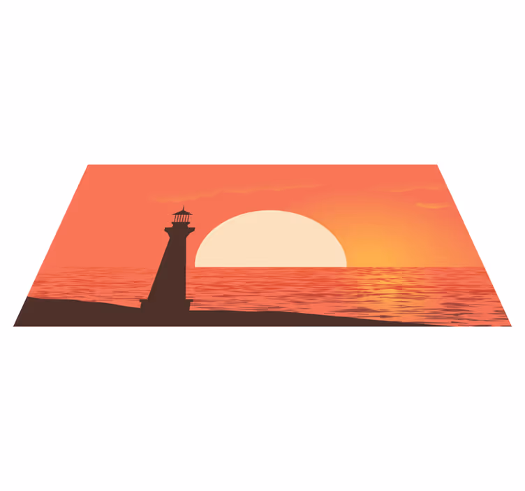 Tapete vinílico natureza vista do pôr do sol costeiro - TenStickers