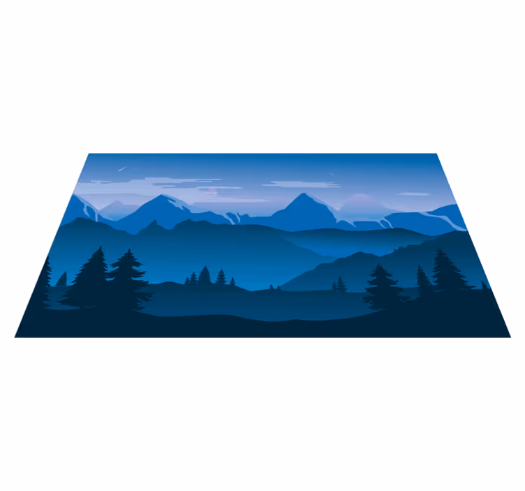 Tapete vinílico natureza cena de vista da montanha - TenStickers
